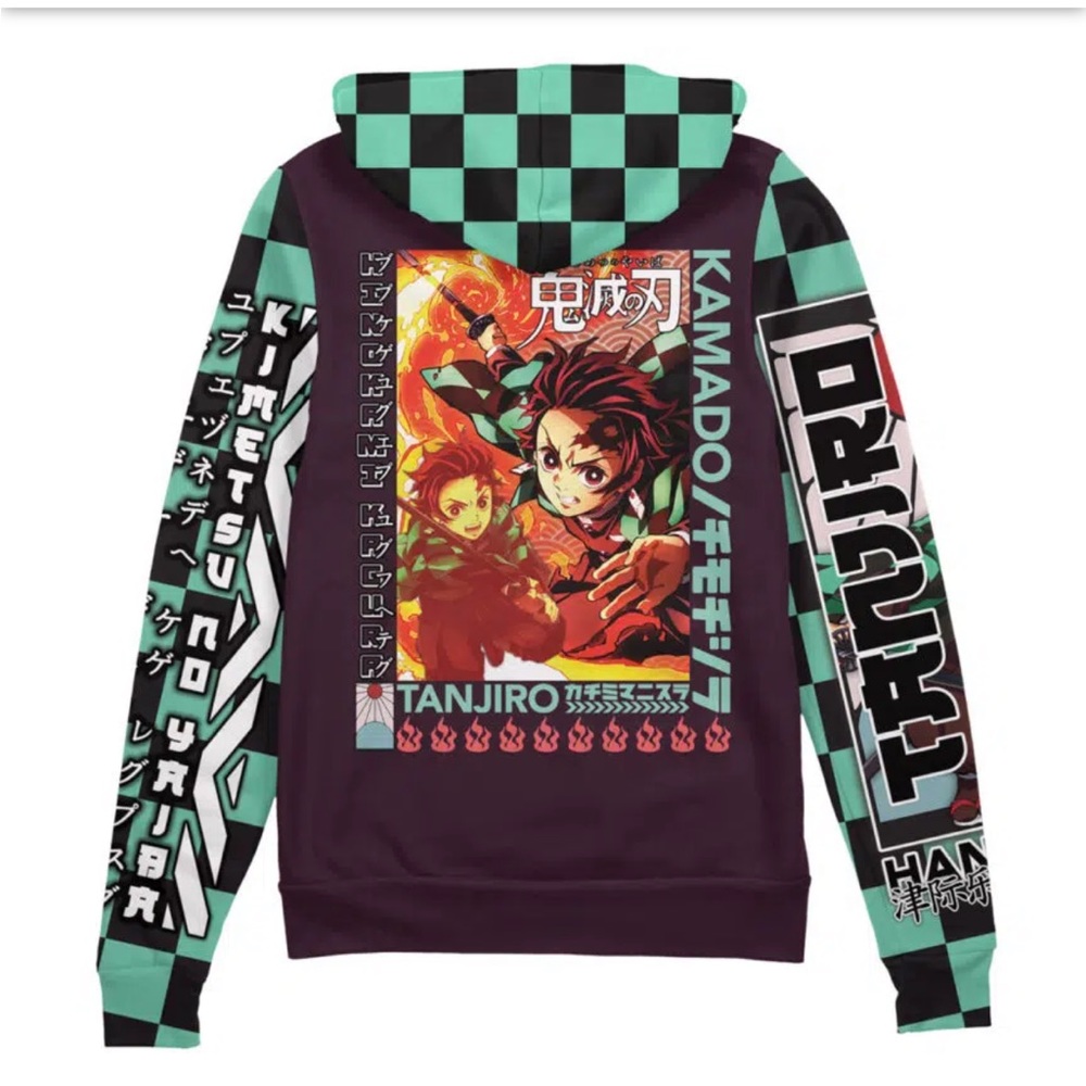 Kamado Tanjiro Demon Slayer Streetwear Zip Hoodie Jacket